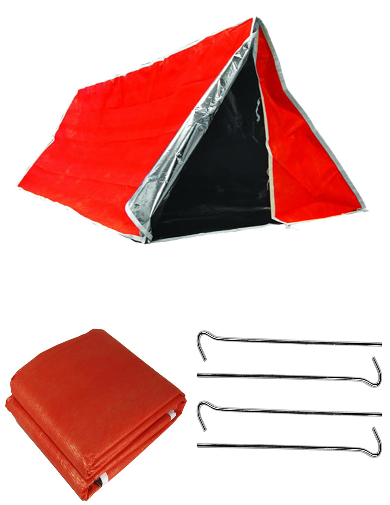 2 Person Thermal Outdoor Insulated Tube Tent with Aluminum Coating eBay